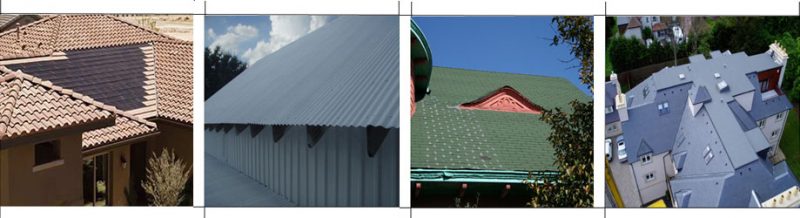 Four types of roofing