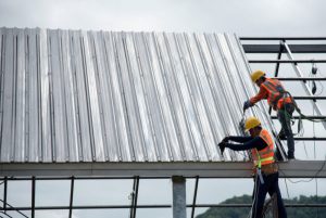 Corrugated Steel Roof Installation