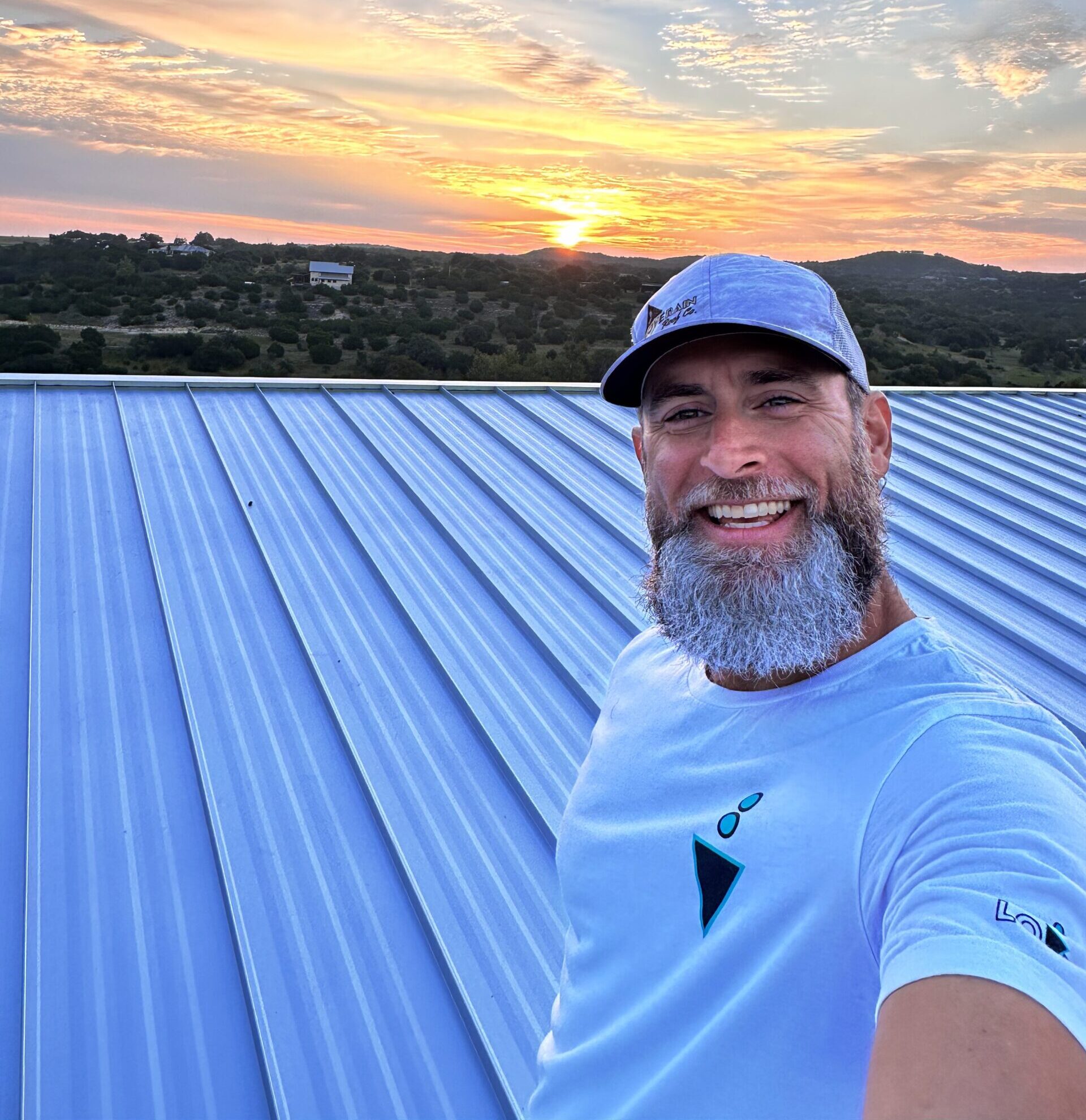 LoveRain Man inspected a stunning metal commercial roof in Dripping Springs.