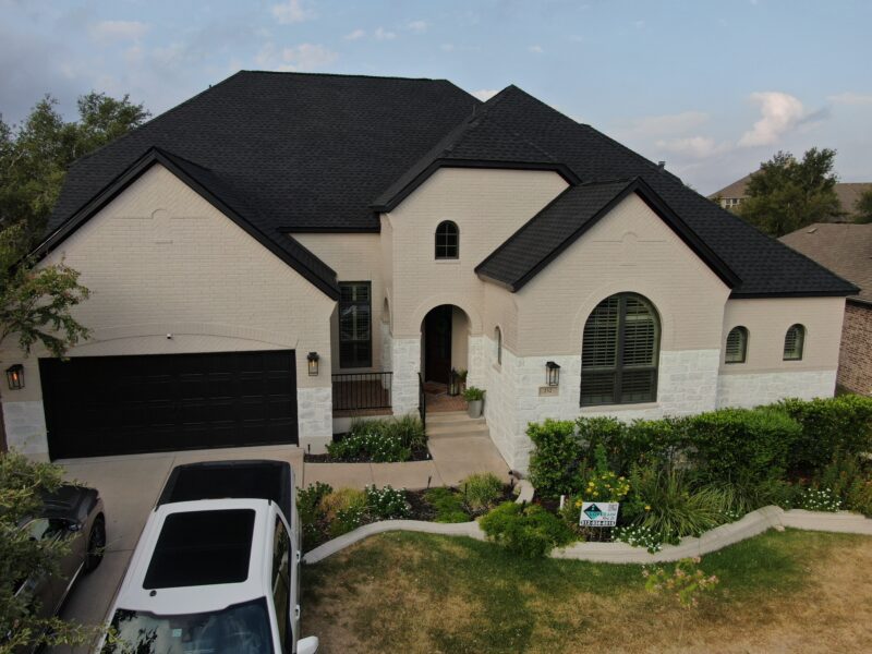Residential roof replacement by LoveRain Roof Co. in Austin Texas
